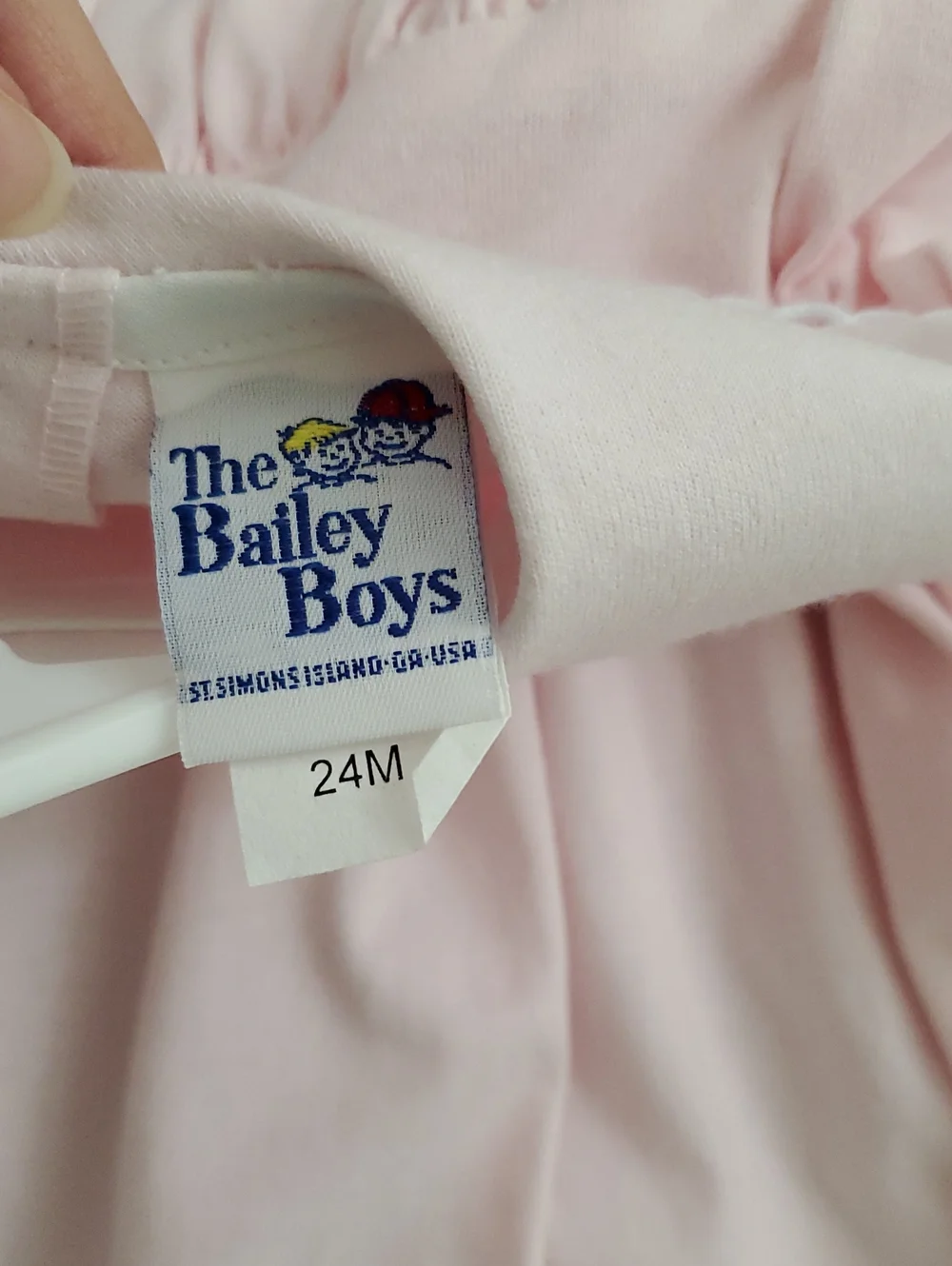 NWT The Bailey Boys Light Pink Long Sleeve Classic Collared Dress Sz24m